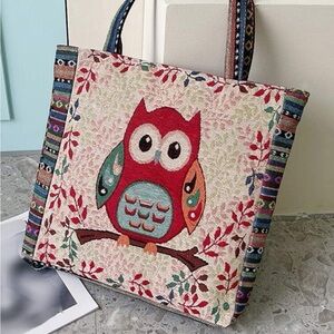 7. Large Tote with Owl